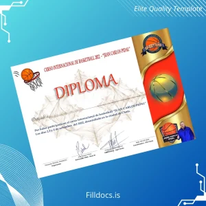 Fillable Peru Diploma in International Basketball Course Template Template Preview - FillDocs