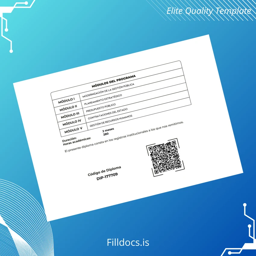 Fillable Peru INEC Diploma in Public Management Template page 2 Page Preview - FillDocs