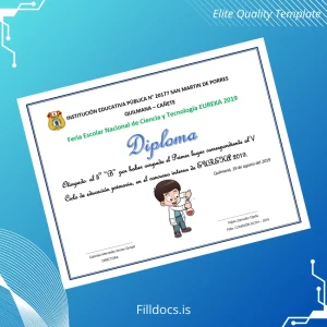 Fillable Peru San Martin de Porres Public Educational Institution Recognition Certificate Template Preview - FillDocs