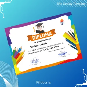 Fillable Peru Santa Rosa de Shick Diploma Template Template Preview - FillDocs