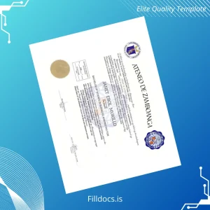 Fillable Philippines Ateneo de Zamboanga Bachelor of Science in Business Administration Template Template Preview - FillDocs