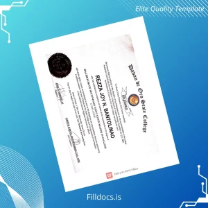 Fillable Philippines Dao de Oro State College Bachelor of Secondary Education Major in English Diploma Template Preview - FillDocs