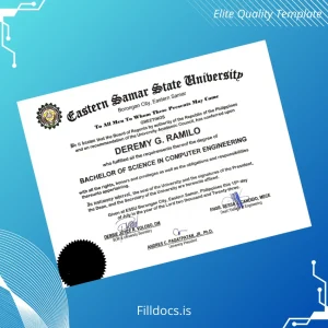 Fillable Philippines Eastern Samar State University Bachelor of Science in Computer Engineering Template Template Preview - FillDocs