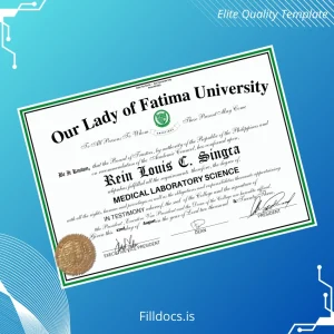Fillable Philippines Our Lady of Fatima University Bachelor of Science in Medical Laboratory Science Template Template Preview - FillDocs