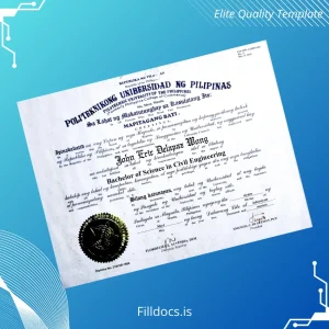 Fillable Philippines Polytechnic University of the Philippines Bachelor of Science in Civil Engineering Template Template Preview - FillDocs