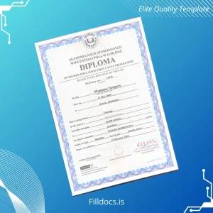 Fillable Poland Akademia Nauk Stosowanych Wincetego Pola w Lublinie Bachelor of Science in Nursing Template Template Preview - FillDocs