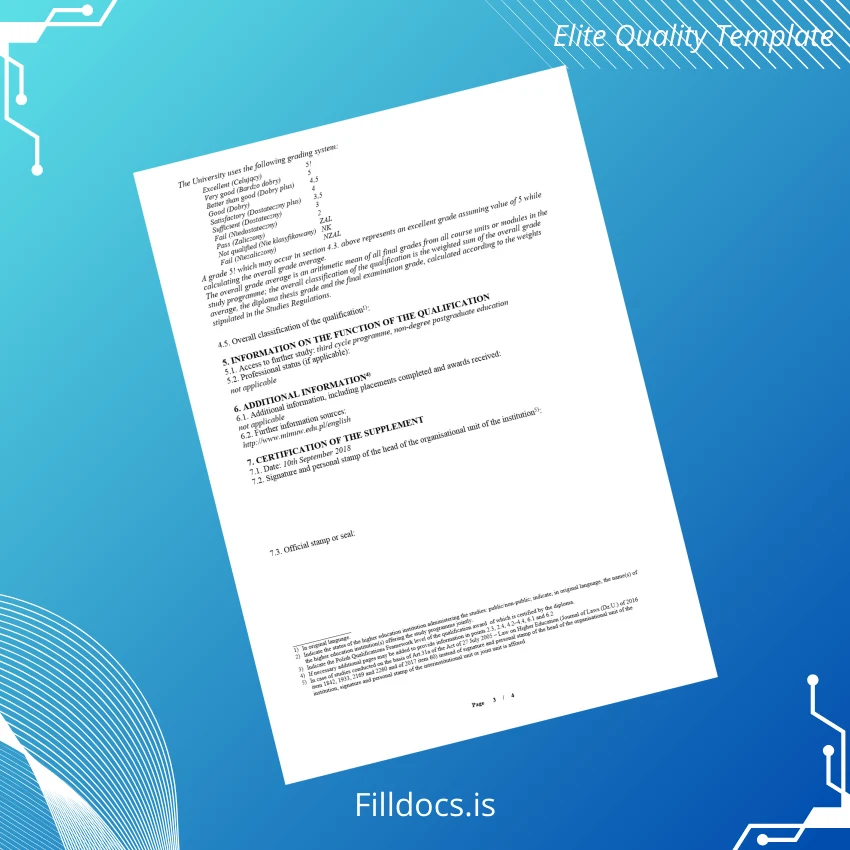 Fillable Poland University of Warsaw Master of Science in Computer Science Template page 3 Page Preview - FillDocs