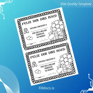 Fillable Portugal Diploma Award Template Template Preview - FillDocs