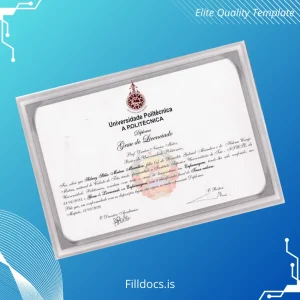 Fillable Portugal Polytechnic University Bachelor's Degree Template Template Preview - FillDocs