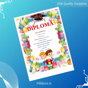 Fillable Romania Adio Gradinita Preschool Diploma Template Preview - FillDocs