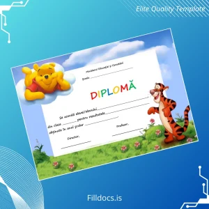Fillable Romania Educational Diploma Template Template Preview - FillDocs