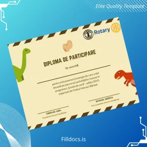 Fillable Romania Interact Club Barlad Participation Diploma Template Template Preview - FillDocs