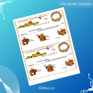 Fillable Romania Liceul Tehnologic Nicolae Balcescu Flamazi Diploma Template Template Preview - FillDocs