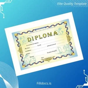 Fillable Romania Model Diploma Template Template Preview - FillDocs