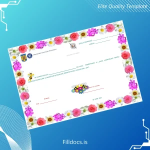 Fillable Romania School Certificate of Merit for Preparatory Class A 2016-2017 Template Preview - FillDocs