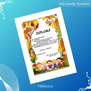 Fillable Romania School Diploma Template Template Preview - FillDocs