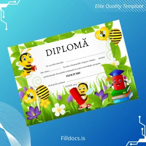 Fillable Romania School of Grigore Antipa Diploma Certificate Template Preview - FillDocs