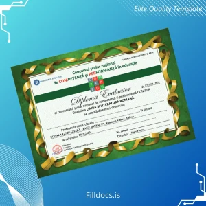 Fillable Romania Scola Gimnaziala _Take Ionescu_ Diploma Evaluator Template Template Preview - FillDocs