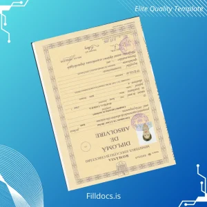 Fillable Romania University of Bucharest Diploma Template Template Preview - FillDocs