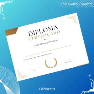 Fillable Spain Academic Achievement Certificate Template Template Preview - FillDocs