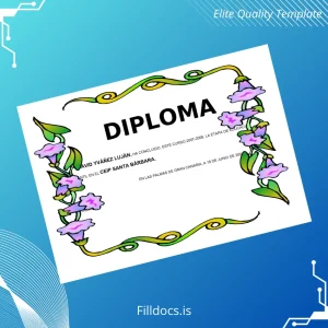 Fillable Spain CEIP Santa Bárbara Diploma in Early Childhood Education Template Template Preview - FillDocs