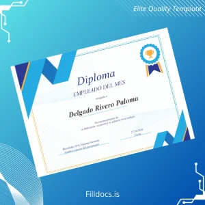 Fillable Spain Diploma Certificate Award Template Template Preview - FillDocs