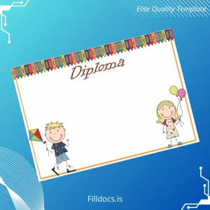 Fillable Spain El I.E.P. 'Mis Primeros Pasos' Diploma Template Preview - FillDocs