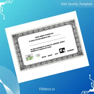 Fillable Spain Escuela Abierta Summer School Diploma 2017 Template Preview - FillDocs