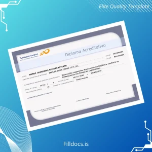 Fillable Spain Foundation Estatal Diploma Template Template Preview - FillDocs