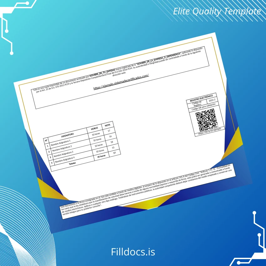 Fillable Spain Graduation Diploma Template page 2 Page Preview - FillDocs