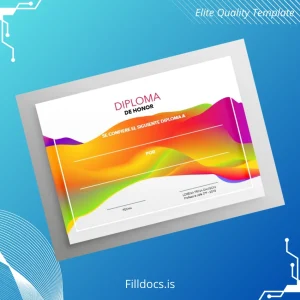 Fillable Spain Honor Diploma Template Template Preview - FillDocs