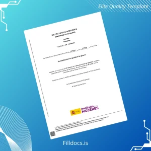 Fillable Spain Instituto de las Mujeres Certificate in Gender Equality Awareness Template Template Preview - FillDocs