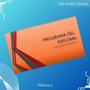Fillable Spain International Baccalaureate Diploma Certificate Template Preview - FillDocs
