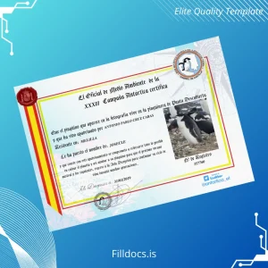 Fillable Spain Official Certificate of Environmental Official Template Template Preview - FillDocs