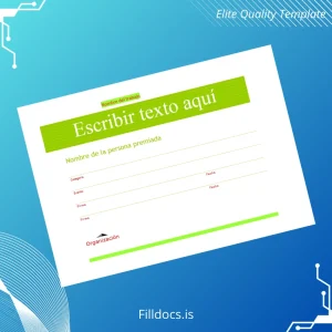 Fillable Spain Organization Diploma Template Template Preview - FillDocs