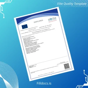 Fillable Spain Selectiva Formación Teleoperador_Teletrabajo Diploma Template Preview - FillDocs