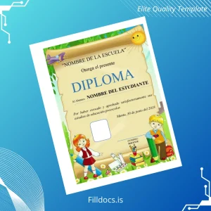 Fillable Spain Unit of Education Diploma Template Template Preview - FillDocs