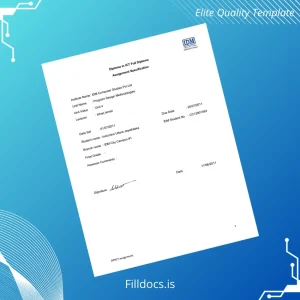 Fillable Sri Lanka IDM Computer Studies Pvt Ltd Diploma in ICT Template Template Preview - FillDocs