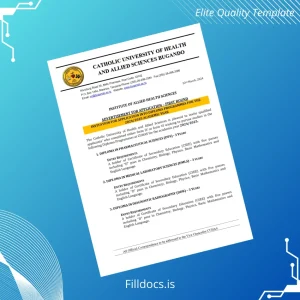 Fillable Tanzania Catholic University of Health and Allied Sciences Diploma in Pharmaceutical Sciences Medical Laboratory Sciences Diagnostic Radiography Template Template Preview - FillDocs
