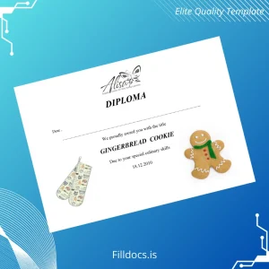 Fillable Turkey Alisa English Center for Very Young Learners Culinary Diploma Template Preview - FillDocs