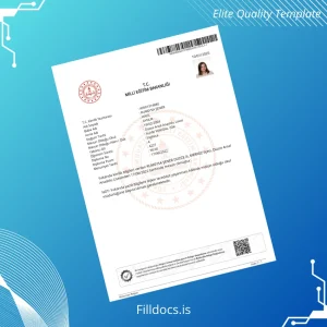 Fillable Turkey Düzce Arsalan Anadolu High School High School Diploma Template Preview - FillDocs