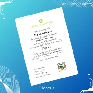 Fillable UK Online Academies Criminology Intermediate Diploma Template Preview - FillDocs