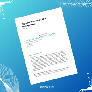 Fillable UK Shaw Academy Diploma in Leadership & Management Template Template Preview - FillDocs