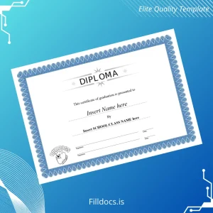 Fillable USA Bulldog Diploma Template Template Preview - FillDocs