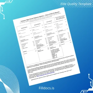 Fillable USA Canyons High School High School Diploma Template Template Preview - FillDocs