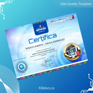 Fillable USA Genesis Foundation Intelligent Expense Management Course Certificate Template Preview - FillDocs