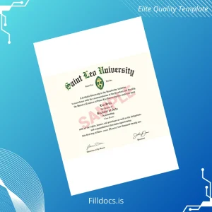 Fillable USA Saint Leo University Bachelor of Arts in Accounting Template Template Preview - FillDocs