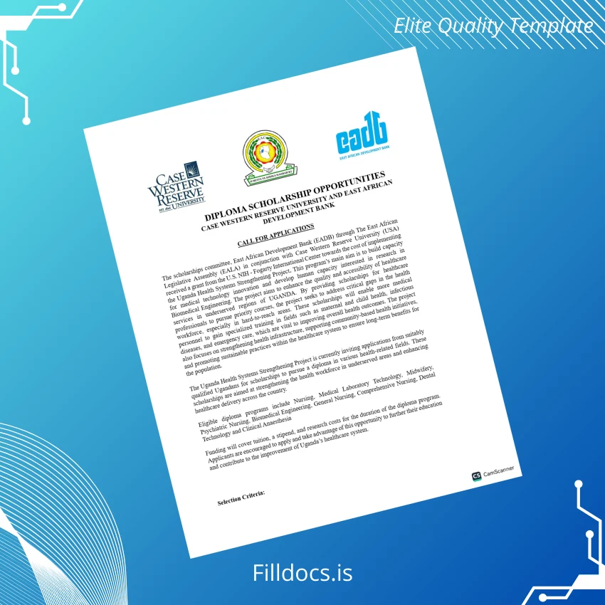 Fillable Uganda Case Western Reserve University Diploma in Nursing Template Preview - FillDocs