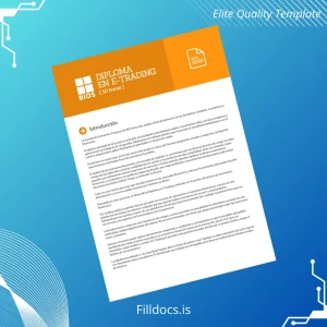 Fillable Uruguay BIOS School of Economics and Finance E-Trading Diploma Template Preview - FillDocs
