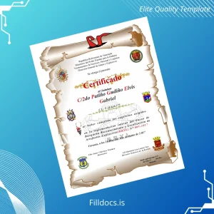 Fillable Venezuela Bryl Course Certificate Template Preview - FillDocs